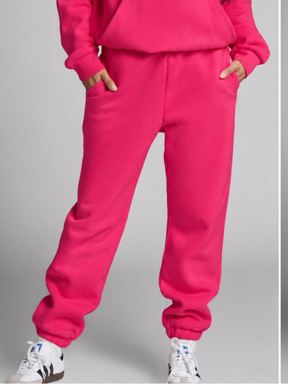 Cozy Femme Joggers in Bright Pink
